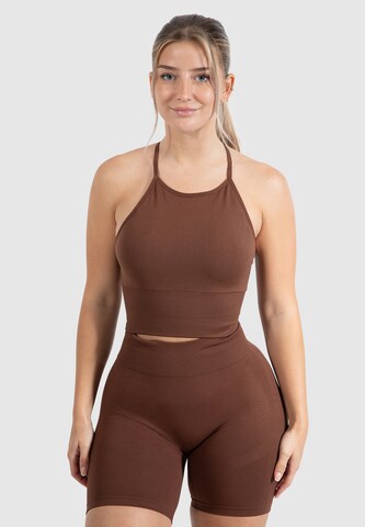 Smilodox Sports Top in Brown: front