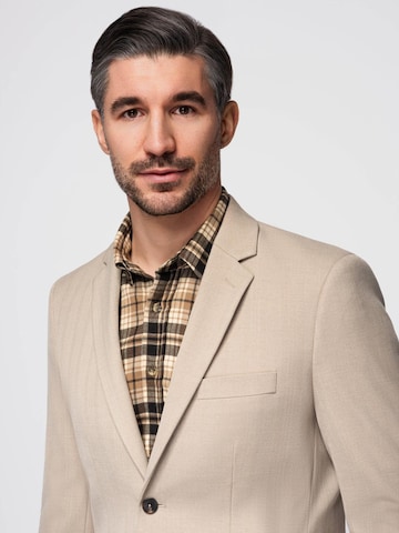 Coupe regular Veste de costume Ombre en beige