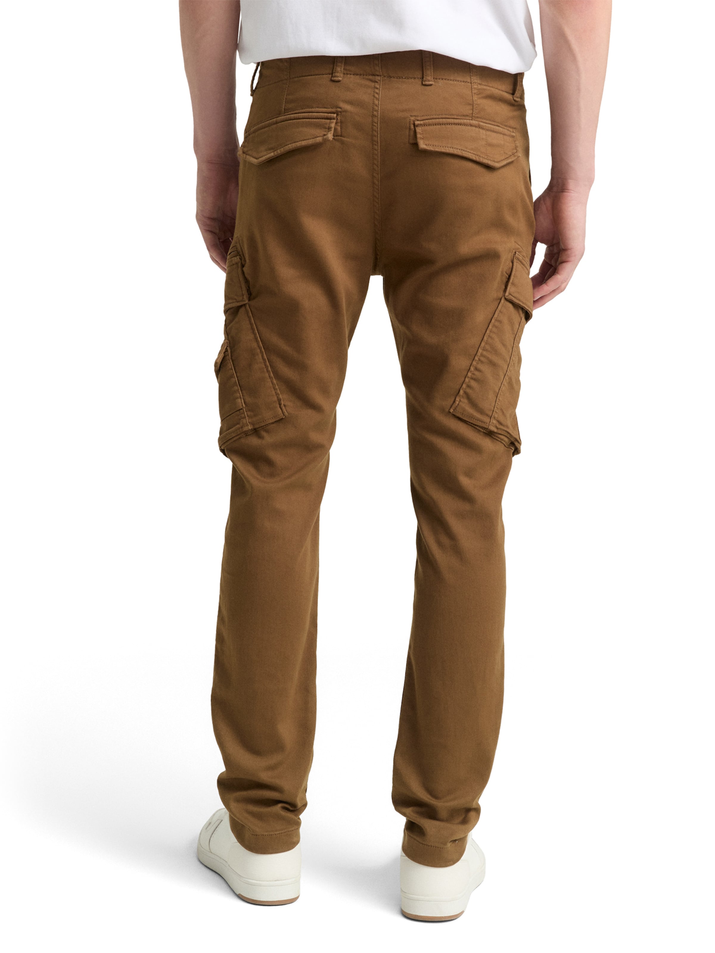 TOM TAILOR Tapered Cargo trousers in Brown