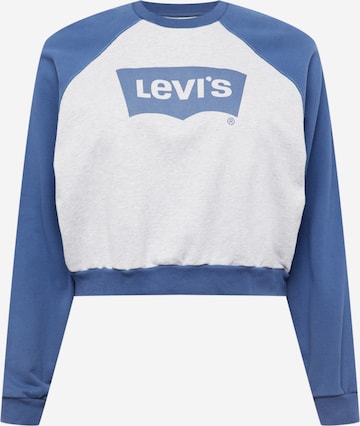 Levi's® Plus Sweatshirt 'PL Vintage Raglan Crew' in Blauw: voorkant