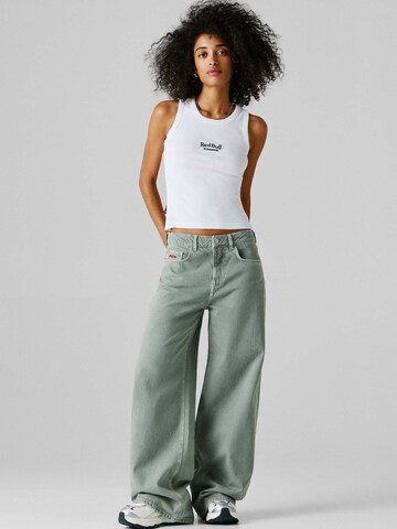 Red Bull Racing x Pepe Jeans Wide leg Jeans in Groen