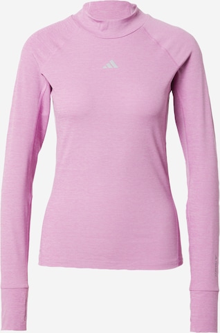 ADIDAS PERFORMANCE - Camiseta funcional 'Techfit Aeroready Warm' en rosa: frente