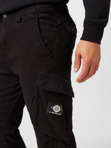 Denim Project Tapered Cargo Pants 'Utility' in Black