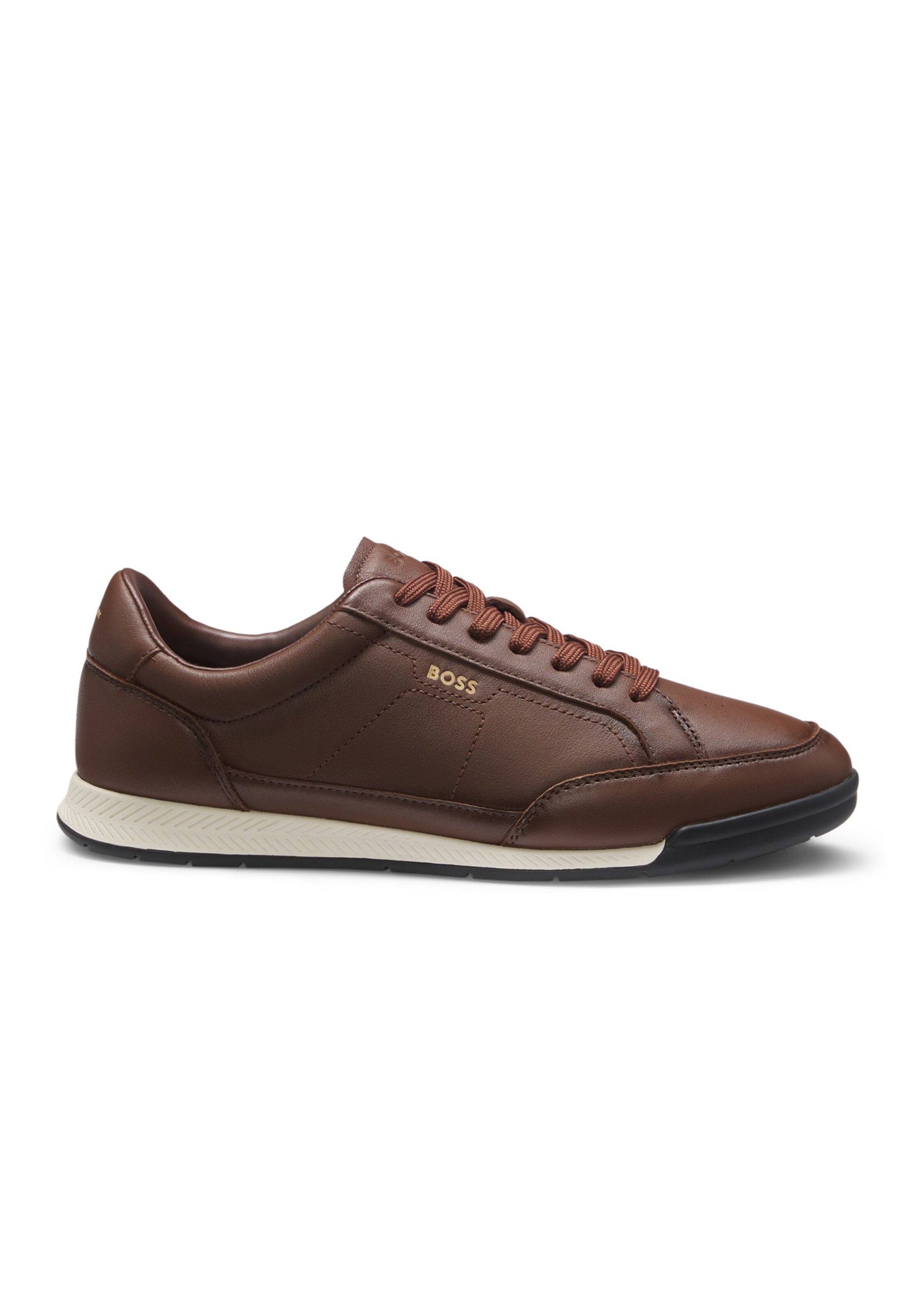 BOSS Sneakers ' mit geprägtem Logo ' in Brown: front
