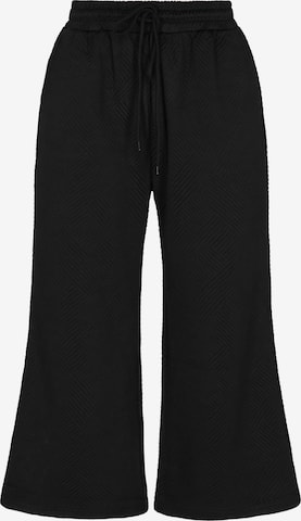 MIMO Wide leg Trousers in Black: front