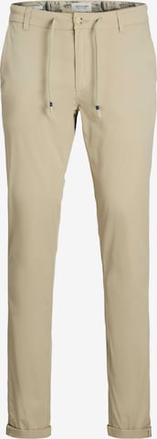 Coupe slim Pantalon chino 'JPSTMarco Sunny' JACK & JONES en beige : devant