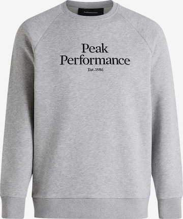 PEAK PERFORMANCE Sweatshirt Crew Pullover in Grau: predná strana