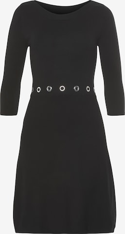 MELROSE Knitted dress in Black: front