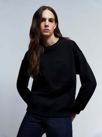 Scalpers Sweatshirt 'Embossed' in Zwart