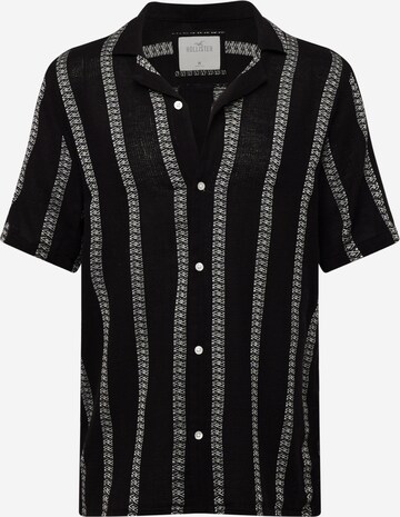 HOLLISTER Regular fit Button Up Shirt in Black: front