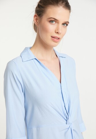 Rochie tip bluză de la usha BLUE LABEL pe albastru