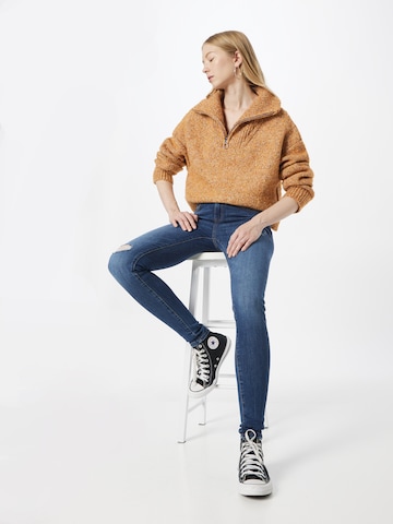 PIECES Skinny Jeans 'KATE' in Blau