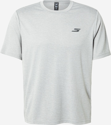 T-Shirt fonctionnel 'CHARGE' SKECHERS en gris : devant