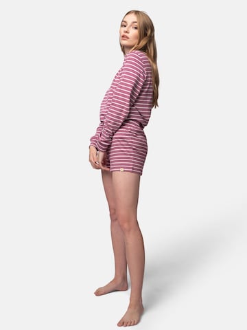 greenjama Short Pajama Set 'Jersey' in Purple