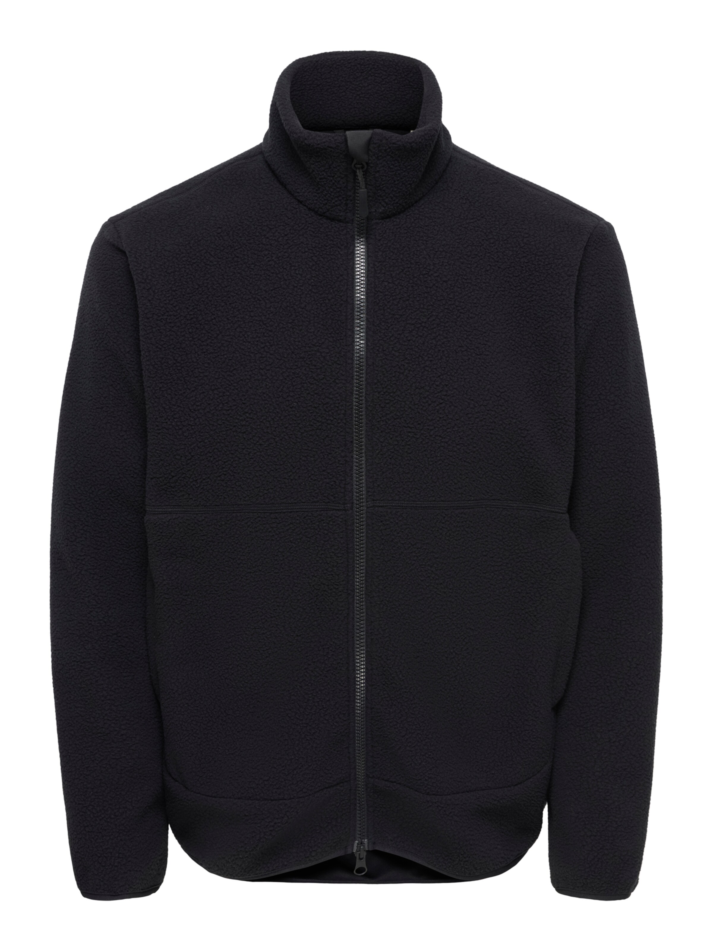 Only & Sons Fleecejacke 'ONSJASON' in Schwarz: Vorderseite