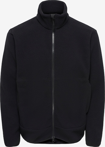 Only & Sons Fleecejacke 'ONSJASON' in Schwarz: Vorderseite
