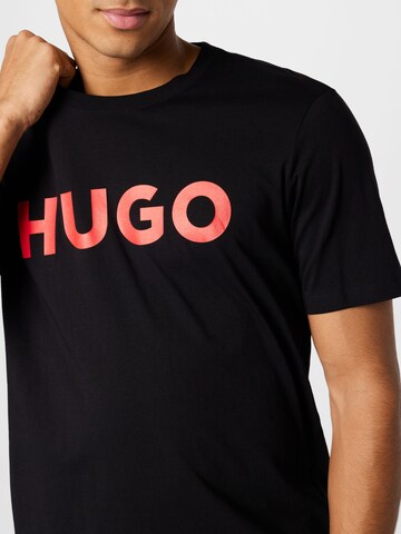 HUGO Koszulka 'Dulivio' w kolorze czarny