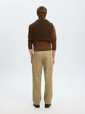SELECTED Loosefit Housut 'SLH220HARRY' värissä beige