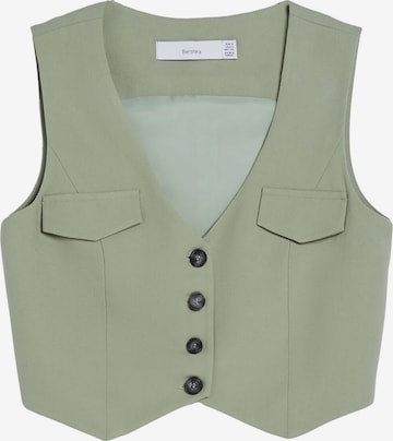 Gilet Bershka en vert : devant