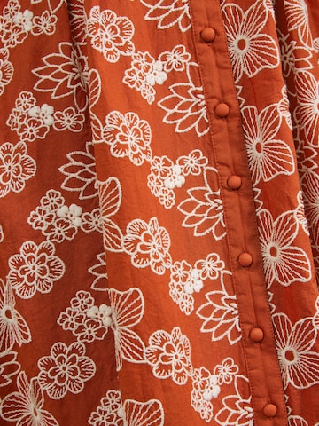 love & roses - Vestido camisero en marrón