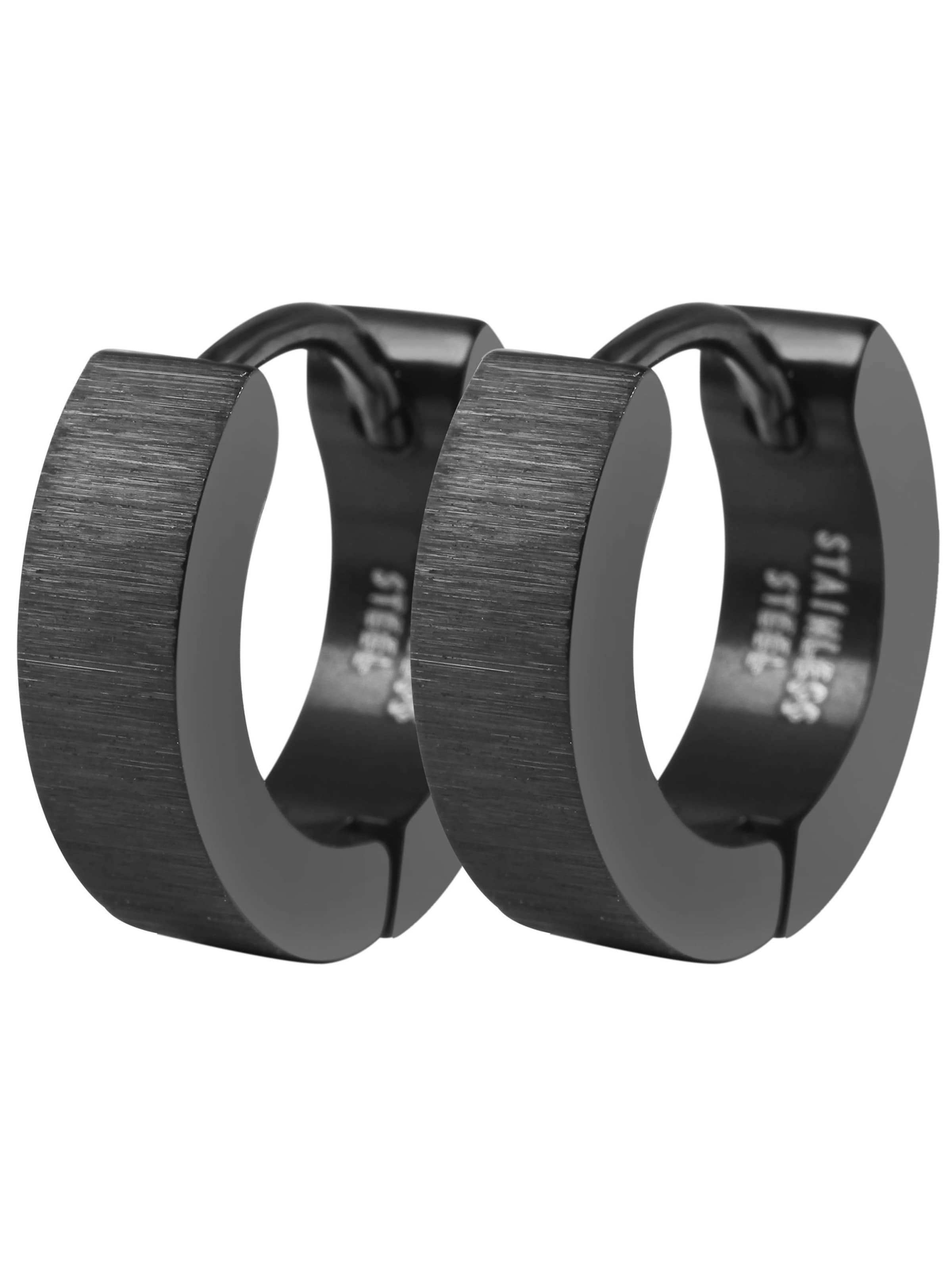 Akzent Earrings 'Shelly, langlebig' in Black: front