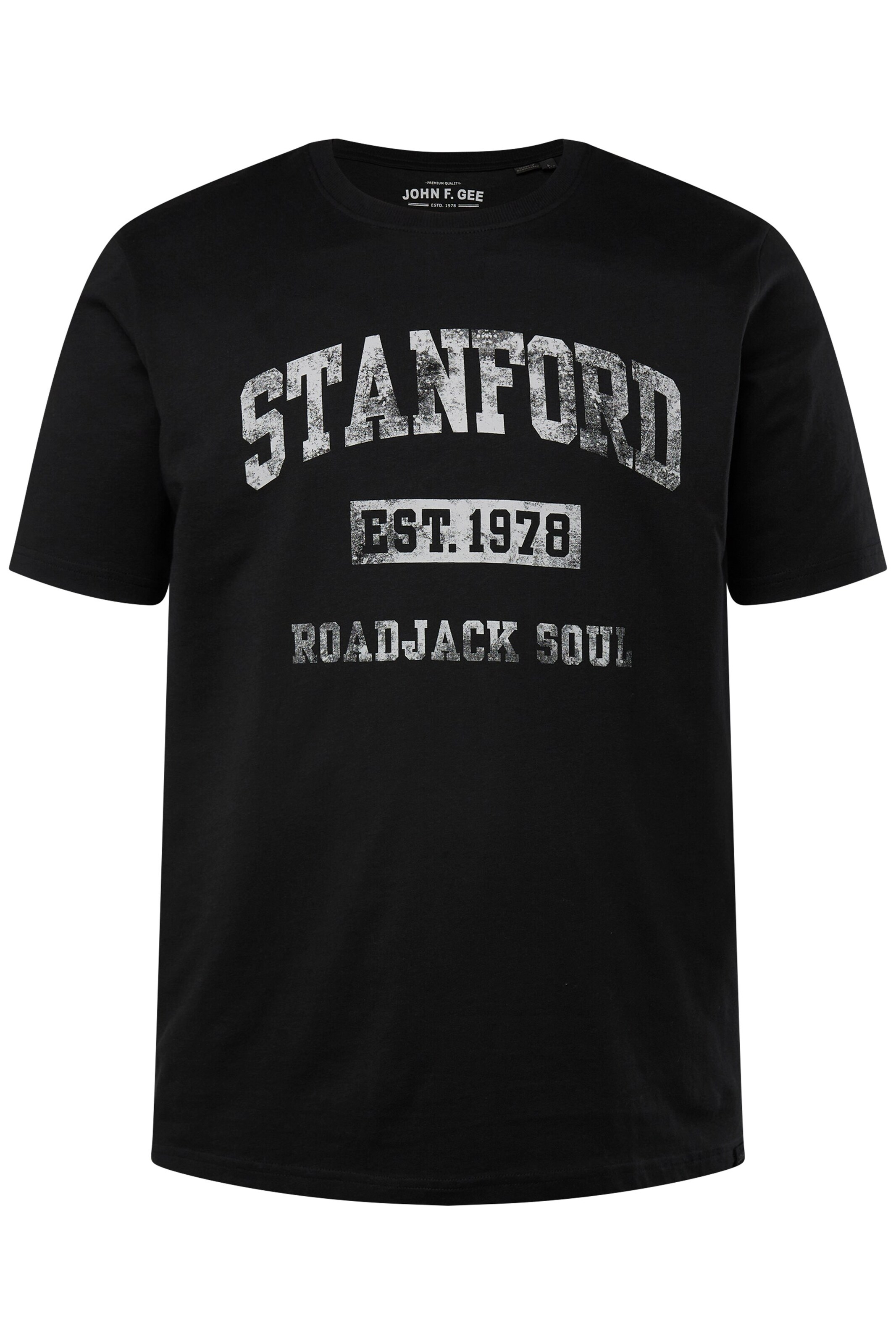 John F. Gee Shirt in Zwart: voorkant