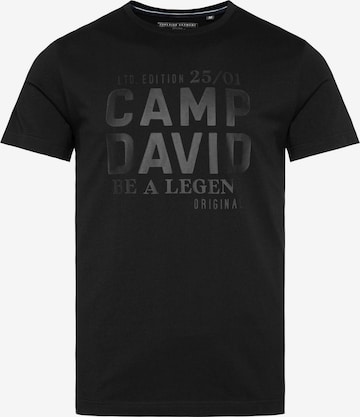 CAMP DAVID Shirt in Black: front