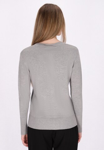 DreiMaster Klassik Strickjacke in Grau