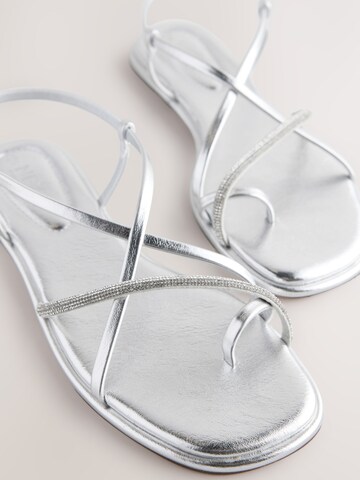 Sandalo con cinturino 'Forever Comfort' di Next in argento