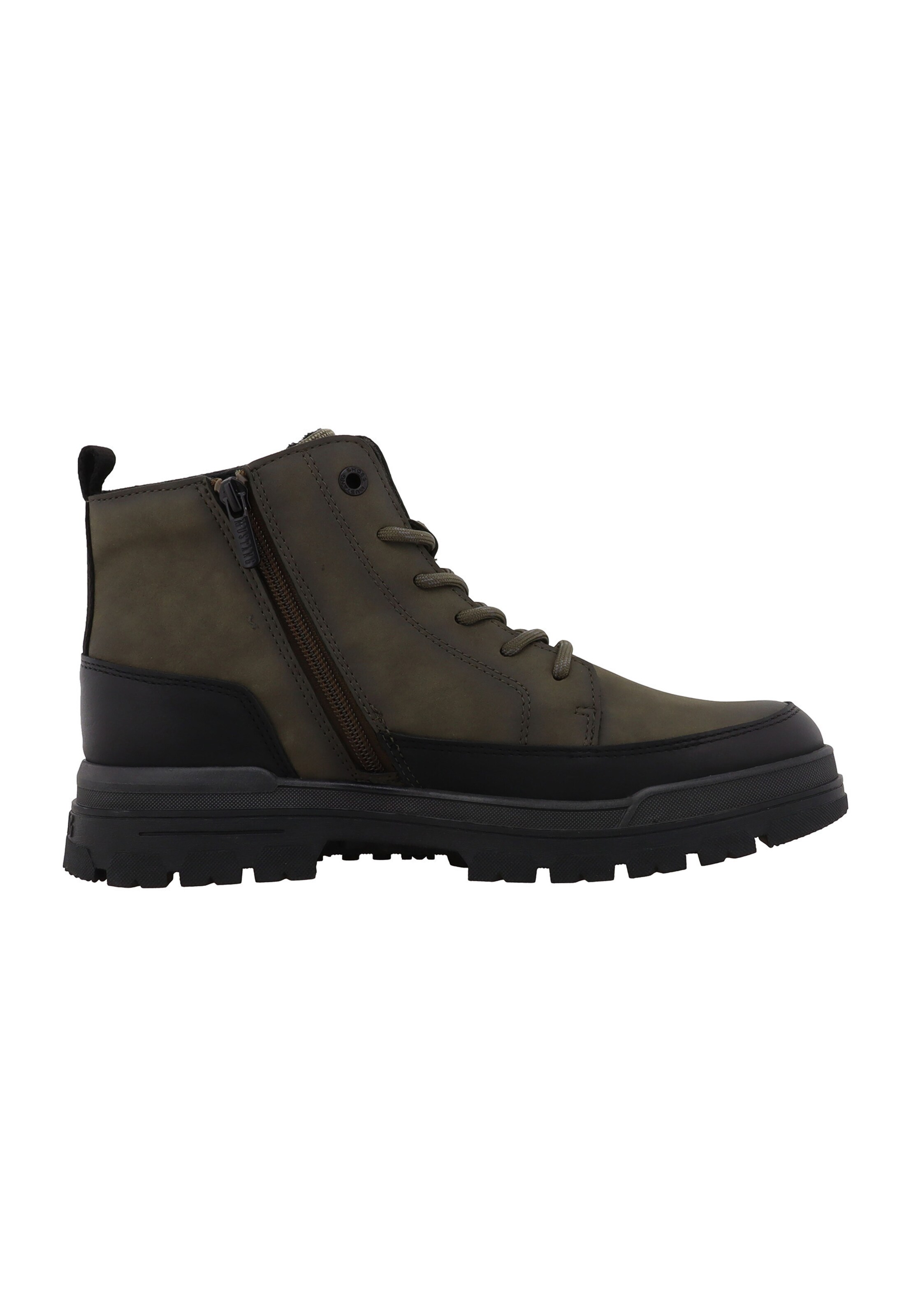 MUSTANG - Botas com atacadores em verde