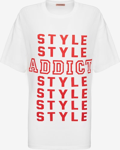 Grimelange T-Shirt 'MAYBE' in rot / weiß, Produktansicht