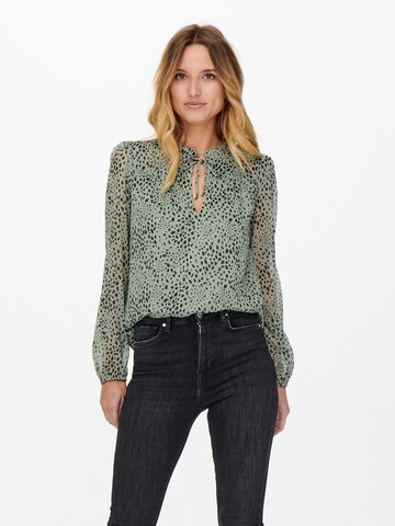 ONLY Blouse 'Ditsy' in Groen: voorkant