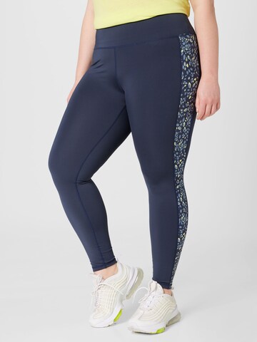 Only Play Curvy Skinny Sportbroek 'EBLO' in Blauw: voorkant