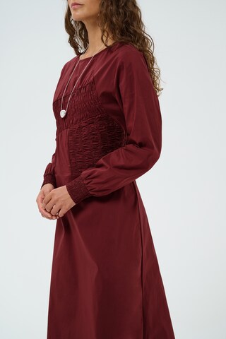 CULTURE - Vestido 'Ajda Antoinett' em castanho