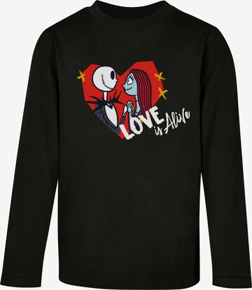 ABSOLUTE CULT Shirt 'The Nightmare Before Christmas - Love Is Alive' in Zwart: voorkant