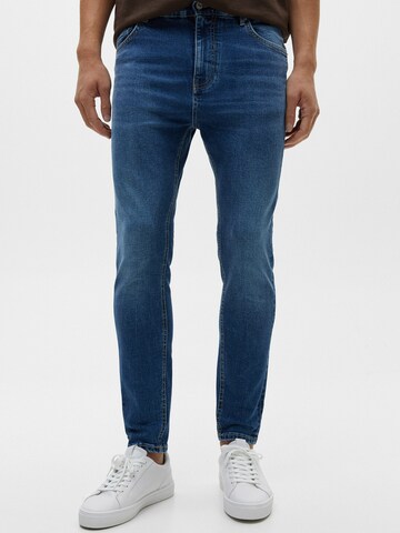 Pull&Bear Slimfit Džíny – modrá