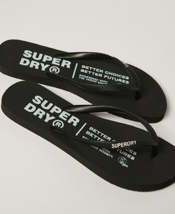 Superdry Teenslipper in Zwart