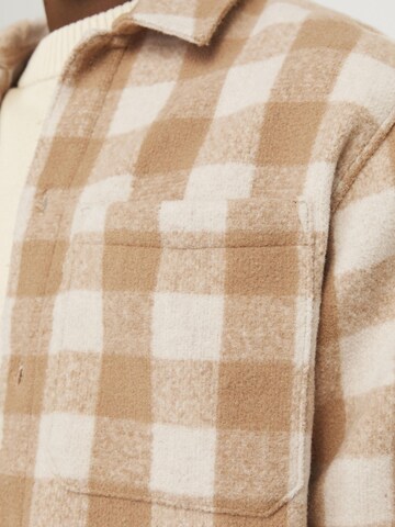 JACK & JONES Comfort fit Button Up Shirt in Beige