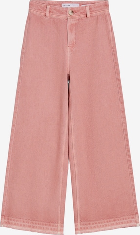 Wide Leg Pantalon Bershka en rose : devant