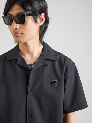 BALR. Comfort fit Button Up Shirt 'Hex-Series' in Black