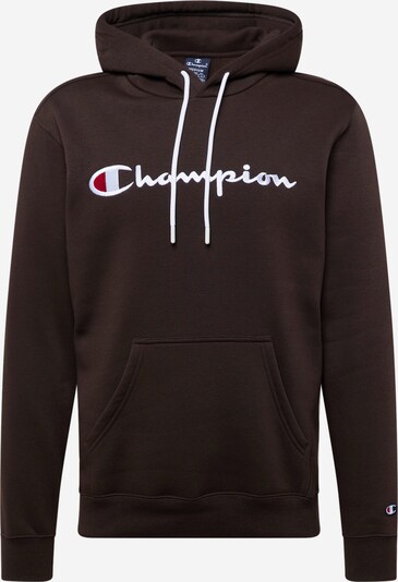 Champion Authentic Athletic Apparel Sweatshirt in Dark brown / Fire red / White, Item view