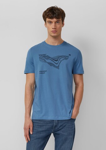s.Oliver T-shirt i blå: framsida