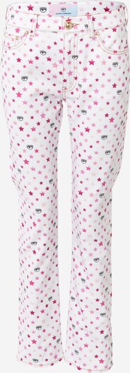 Jeans Chiara Ferragni pe albastru deschis / roz / roz deschis / negru / alb denim, Vizualizare produs