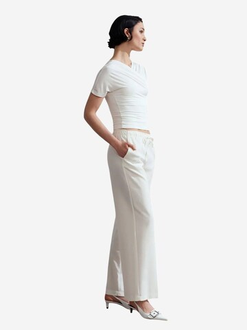 Wide Leg Pantalon Dilvin en blanc