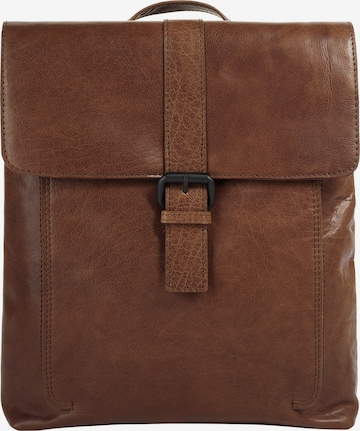 Spikes & Sparrow Rucksack in Braun: Vorderseite