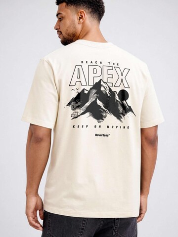 Neverless Shirt 'Apex mountain' in Beige
