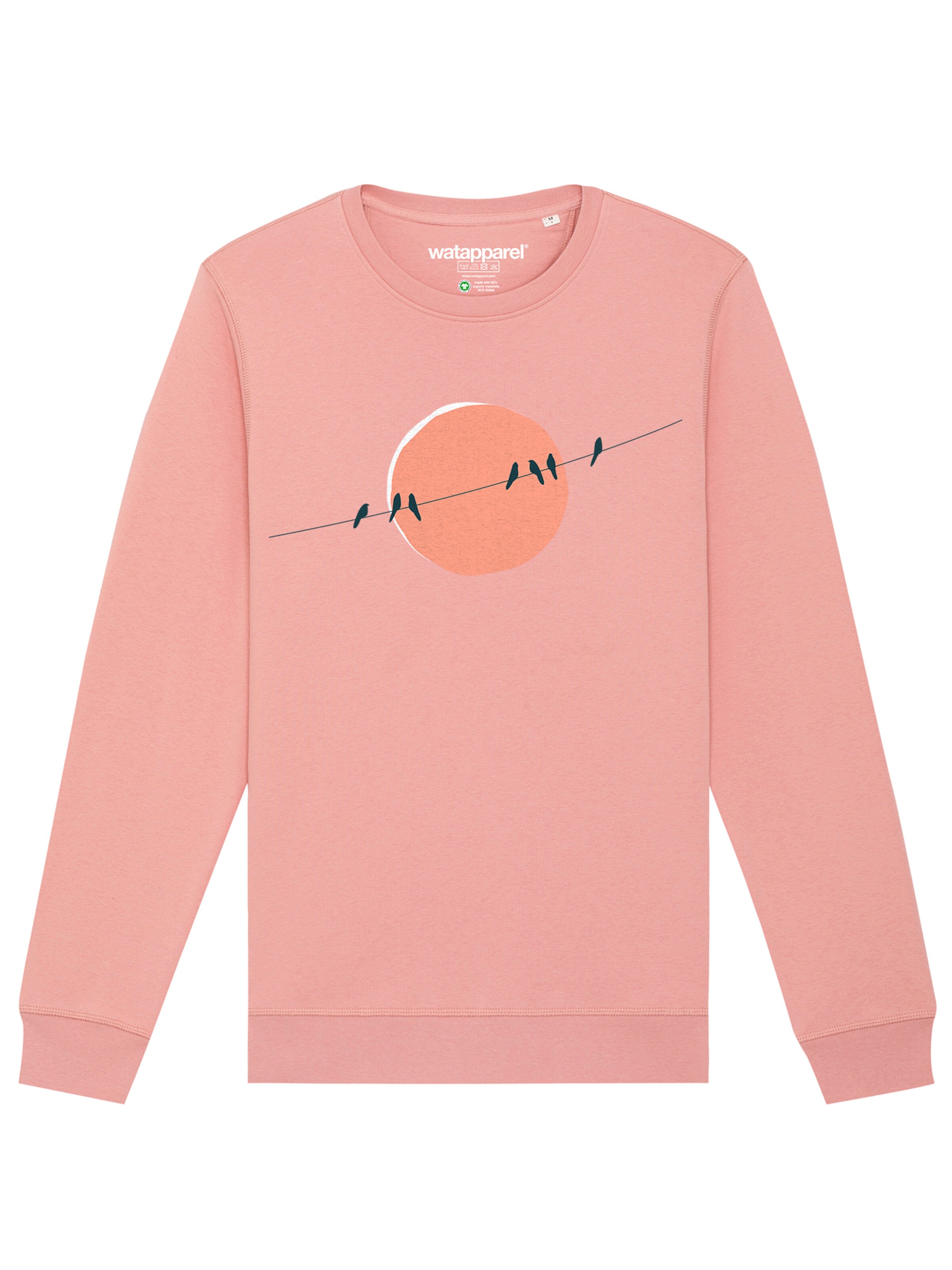 Watapparel Sweatshirt 'Countryside 01' in Roze: voorkant