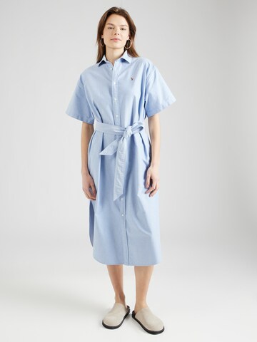 Polo Ralph Lauren Košilové šaty – modrá: přední strana