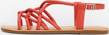 TOMMY HILFIGER Strap sandal in Red: front