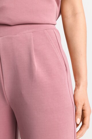 Rich & Royal Wide leg Pleat-front trousers in Pink